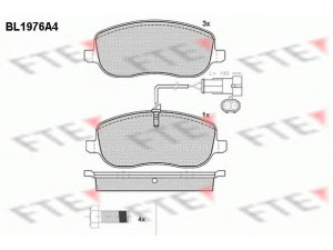 FTE BL1976A4 stabdžių trinkelių rinkinys, diskinis stabdys 
 Techninės priežiūros dalys -> Papildomas remontas
77363627