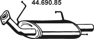 EBERSPÄCHER 44.690.85 galinis duslintuvas 
 Išmetimo sistema -> Duslintuvas
20100-81N00, 20100-81N01
