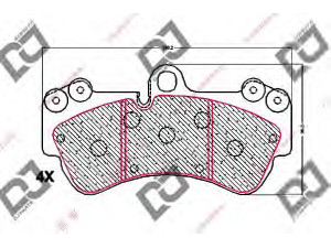 DJ PARTS BP1910 stabdžių trinkelių rinkinys, diskinis stabdys 
 Techninės priežiūros dalys -> Papildomas remontas
7L0698151H
