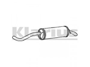 KLARIUS 220036 galinis duslintuvas 
 Išmetimo sistema -> Duslintuvas
95576334, 95576344, 95588571, 96046471