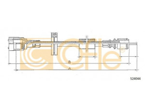 COFLE S24044 tachometro velenas 
 Dviratė transporto priemonės -> Kabeliai ir tachometro velenaai -> Tachometro velenas
6025002131