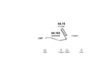 POLMO POLMO01345 išmetimo sistema 
 Išmetimo sistema -> Išmetimo sistema, visa