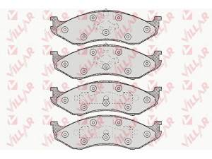 VILLAR 626.0459 stabdžių trinkelių rinkinys, diskinis stabdys