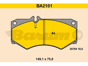 BARUM BA2101 stabdžių trinkelių rinkinys, diskinis stabdys 
 Techninės priežiūros dalys -> Papildomas remontas
001 420 14 20, 005 420 98 20, 460 420 00 20