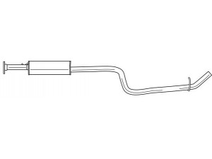 AKS DASIS SG73405 vidurinis duslintuvas 
 Išmetimo sistema -> Duslintuvas
96311377