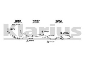 KLARIUS 790362U išmetimo sistema 
 Išmetimo sistema -> Išmetimo sistema, visa
