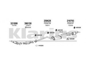 KLARIUS 361660E išmetimo sistema 
 Išmetimo sistema -> Išmetimo sistema, visa