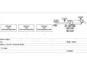 MTS C230083004731 išmetimo sistema 
 Išmetimo sistema -> Išmetimo sistema, visa