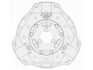 SACHS 1882 230 205 sankabos suspaudimo plokštelė
1408894, 01271912, 01271920, 320 2163