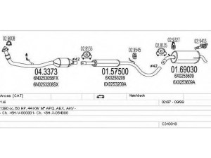 MTS C310018006888 išmetimo sistema 
 Išmetimo sistema -> Išmetimo sistema, visa