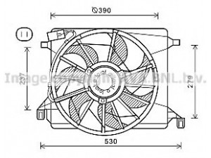 AVA QUALITY COOLING FD7560 ventiliatorius, radiatoriaus 
 Aušinimo sistema -> Oro aušinimas
1306759, 3M5H8C607SB