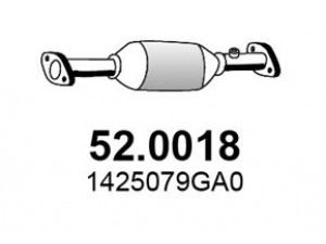 ASSO 52.0018 katalizatoriaus keitiklis 
 Išmetimo sistema -> Katalizatoriaus keitiklis
1425079GA0