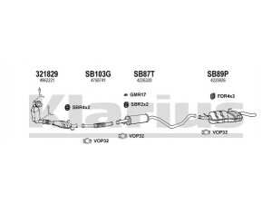 KLARIUS 750185U išmetimo sistema 
 Išmetimo sistema -> Išmetimo sistema, visa