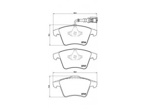 BREMBO P 85 082 stabdžių trinkelių rinkinys, diskinis stabdys 
 Techninės priežiūros dalys -> Papildomas remontas
7H0698151A