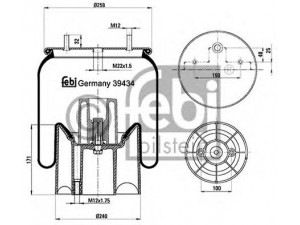 FEBI BILSTEIN 39434 dėklas, pneumatinė pakaba 
 Pakaba -> Pneumatinė pakaba
946 328 14 01