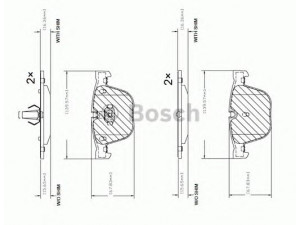 BOSCH F 03B 150 104 stabdžių trinkelių rinkinys, diskinis stabdys 
 Techninės priežiūros dalys -> Papildomas remontas
34 11 6 763 305, 34 21 6 757 536