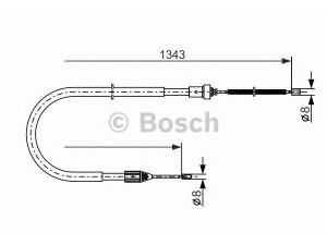 BOSCH 1 987 477 641 trosas, stovėjimo stabdys 
 Stabdžių sistema -> Valdymo svirtys/trosai
77 00 424 926