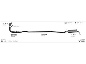 IMASAF 514000008 išmetimo sistema 
 Išmetimo sistema -> Išmetimo sistema, visa