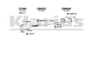 KLARIUS 391755U išmetimo sistema 
 Išmetimo sistema -> Išmetimo sistema, visa