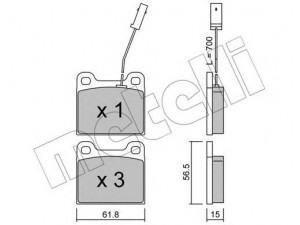 METELLI 22-0003-3 stabdžių trinkelių rinkinys, diskinis stabdys 
 Techninės priežiūros dalys -> Papildomas remontas
60760090