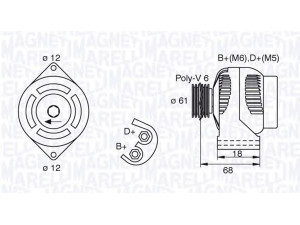 MAGNETI MARELLI 063377492010 kintamosios srovės generatorius 
 Elektros įranga -> Kint. sr. generatorius/dalys -> Kintamosios srovės generatorius
1204433, 1204436, 13117340, 6204187