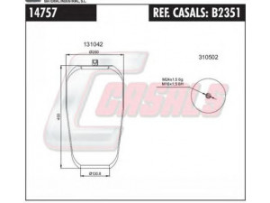 CASALS B2351 dėklas, pneumatinė pakaba
A9423204321, A9423270001