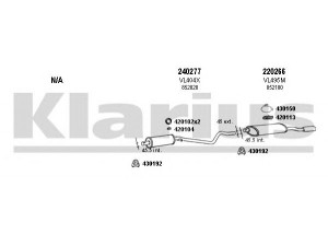 KLARIUS 390610E išmetimo sistema 
 Išmetimo sistema -> Išmetimo sistema, visa