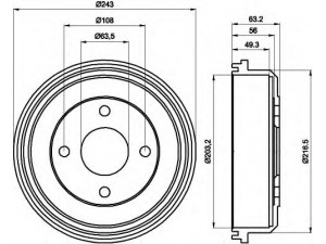 HELLA 8DT 355 301-291 stabdžių būgnas 
 Stabdžių sistema -> Būgninis stabdys -> Stabdžių būgnas
6710008, 6837963