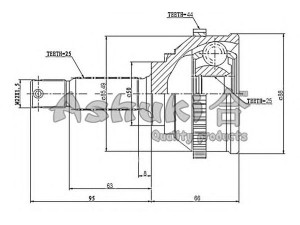 ASHUKI HY-7005I jungčių komplektas, kardaninis velenas 
 Ratų pavara -> Sujungimai/komplektas
49507-29A00, 49507-29L20, 4950729A00