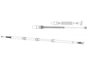 KAWE FA02257 trosas, stovėjimo stabdys 
 Stabdžių sistema -> Valdymo svirtys/trosai
60664187