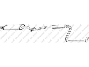 BOSAL 288-009 vidurinis duslintuvas 
 Išmetimo sistema -> Duslintuvas
3433627