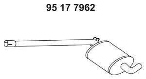 EBERSPÄCHER 95 17 7962 vidurinis duslintuvas 
 Išmetimo sistema -> Duslintuvas
1L0.253.409 AC, 1L0.253.409 D, 1L0.253.409 M