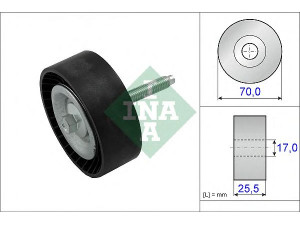 INA 532 0652 10 kreipiantysis skriemulys, V formos rumbuotas diržas 
 Diržinė pavara -> V formos rumbuotas diržas/komplektas -> Laisvasis/kreipiamasis skriemulys
1387066, 4S 7Q 19A21 6JA, 30777354