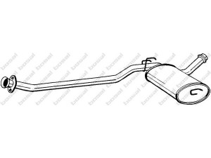 BOSAL 284-075 vidurinis duslintuvas 
 Išmetimo sistema -> Duslintuvas
77.00.767.074, 77.00.767.174, 77.01.470.076