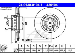 ATE 24.0130-0104.1 stabdžių diskas 
 Dviratė transporto priemonės -> Stabdžių sistema -> Stabdžių diskai / priedai
441 615 301 AA
