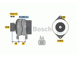 BOSCH 0 986 080 690 kintamosios srovės generatorius 
 Elektros įranga -> Kint. sr. generatorius/dalys -> Kintamosios srovės generatorius
3730036030, A 003 T 08293, A 3 T 08293