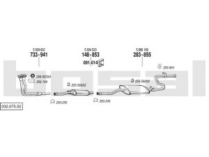 BOSAL 032.075.52 išmetimo sistema 
 Išmetimo sistema -> Išmetimo sistema, visa