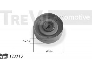 TREVI AUTOMOTIVE KD1102 paskirstymo diržo komplektas 
 Techninės priežiūros dalys -> Papildomas remontas
