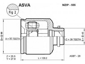 ASVA MZIP-555 jungčių komplektas, kardaninis velenas 
 Ratų pavara -> Sujungimai/komplektas
3395862, G564-22-520