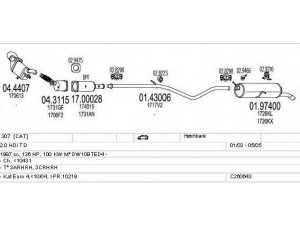 MTS C260643018623 išmetimo sistema 
 Išmetimo sistema -> Išmetimo sistema, visa