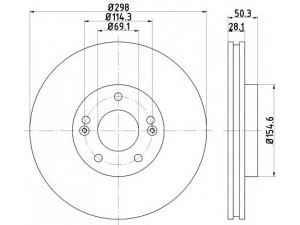 HELLA PAGID 8DD 355 119-251 stabdžių diskas 
 Stabdžių sistema -> Diskinis stabdys -> Stabdžių diskas
517122B000