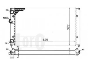 LORO 053-017-0043 radiatorius, variklio aušinimas 
 Aušinimo sistema -> Radiatorius/alyvos aušintuvas -> Radiatorius/dalys
6N0121253J