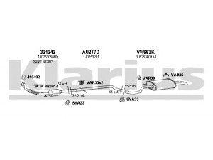 KLARIUS 790325U išmetimo sistema 
 Išmetimo sistema -> Išmetimo sistema, visa