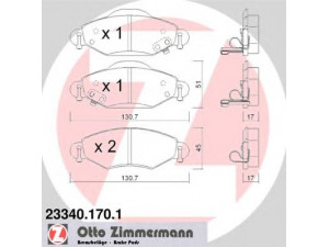 ZIMMERMANN 23340.170.1 stabdžių trinkelių rinkinys, diskinis stabdys 
 Techninės priežiūros dalys -> Papildomas remontas
044650D010, 044650D040