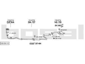 BOSAL 028.054.10 išmetimo sistema 
 Išmetimo sistema -> Išmetimo sistema, visa