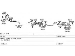 MTS C250634005849 išmetimo sistema 
 Išmetimo sistema -> Išmetimo sistema, visa