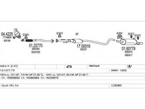 MTS C250965011472 išmetimo sistema 
 Išmetimo sistema -> Išmetimo sistema, visa