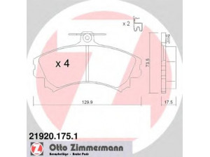 ZIMMERMANN 21920.175.1 stabdžių trinkelių rinkinys, diskinis stabdys 
 Techninės priežiūros dalys -> Papildomas remontas
MR977117, 4544200920
