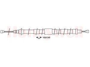 BENDIX 432954B trosas, stovėjimo stabdys 
 Stabdžių sistema -> Valdymo svirtys/trosai
4745K6, 9628847180