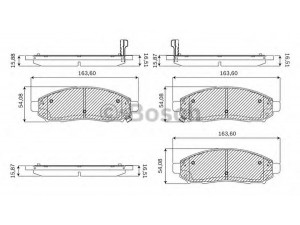 BOSCH F 03B 050 138 stabdžių trinkelių rinkinys, diskinis stabdys 
 Techninės priežiūros dalys -> Papildomas remontas